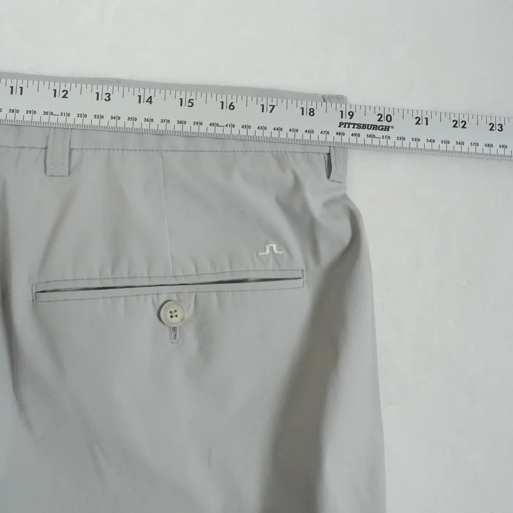 J Lindeberg Mens Regular Fit Light Gray Golf Chinos‎ Pants 36x32